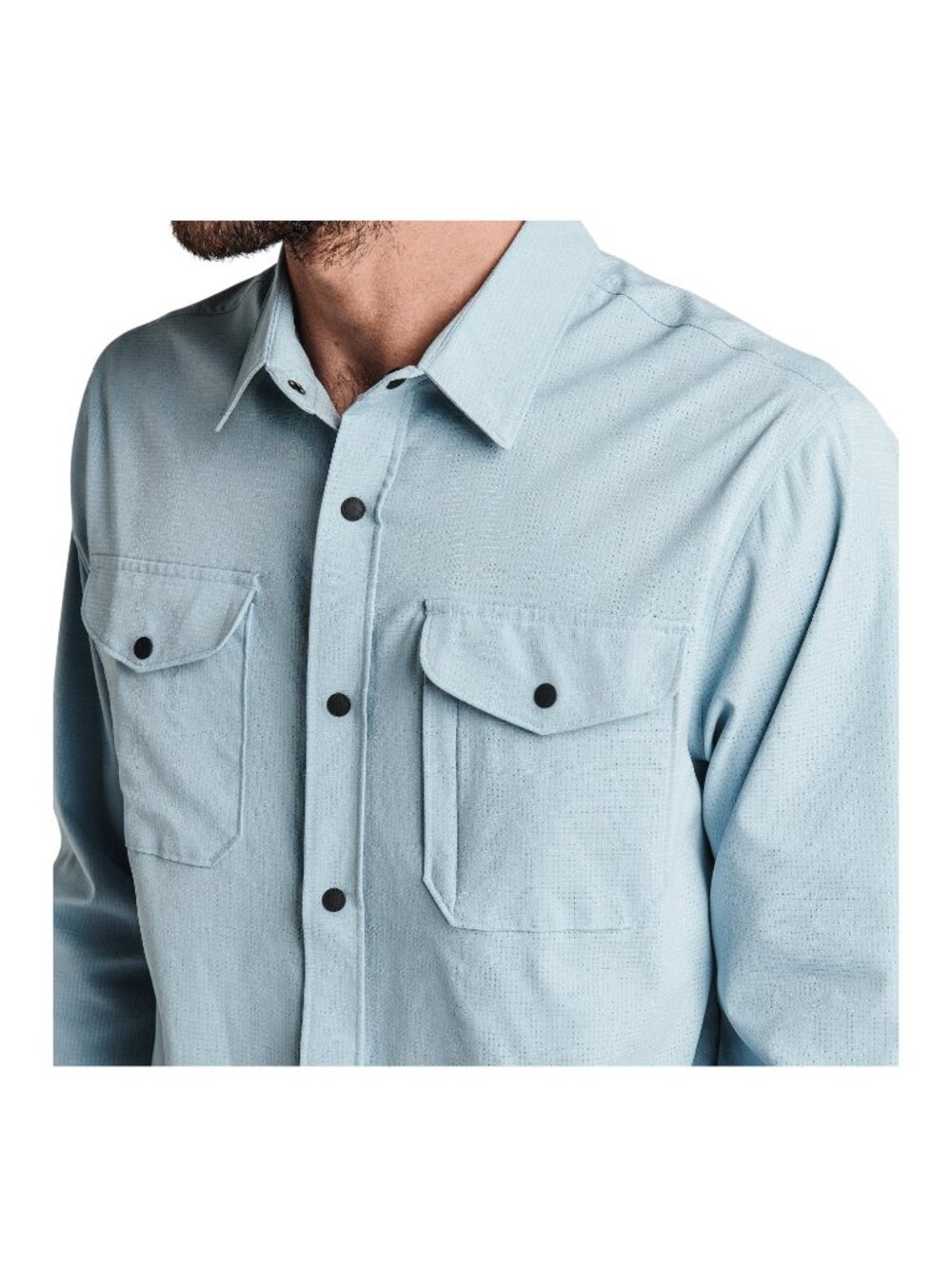 ROARK slate blue Campover Shirt XL — rugged, utility-style long-sleeve shirt
